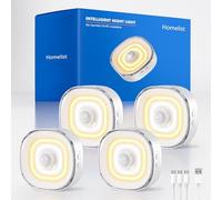 Homelist 68-LED COB Motion Sensor Lights Indoor, 100lm Dimmable 3-Color Under Cabinet Kitchen Lights, Mini Rechargeable Stair Lights Motion Sensor, Kitchen, Cupboard, Stair, Hallway, Closet (4 Pack)