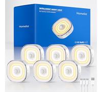 Homelist 68-LED COB Under Cupboard Kitchen Lights, 100lm Dimmable 3-Color Stair Lights Motion Sensor, Mini Rechargeable Motion Sensor Lights Indoor, Kitchen, Cupboard, Stair, Hallway, Closet 6 Pack