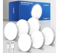 Homelist Motion Sensor Lights Indoor, Rechargeable Night Light, 6 Pack
