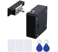 Homello RFID Lock Electronic Cabinet Lock with USB Cable - Hidden DIY Lock for Wooden Cabinet Drawer Locker Cupboard Gun Box with 5 Key Cards/Fobs