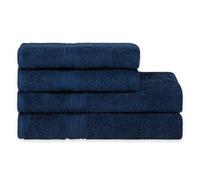 HOMELOVER Organic Cotton 4 Piece Towel Set - 2 Bath Towels, 2 Hand Towels,%100 Turkish Cotton Extra Large Luxury Towel Sets for Bathroom, Hotel Quality Soft Towels Set, Navy Blue