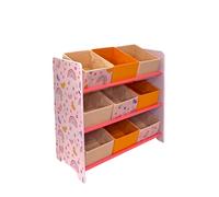 HOMELOX Kids Storage 9 Tub Unit Organiser Kid Clothes Crafts & Toys Storage- Rainbow Design