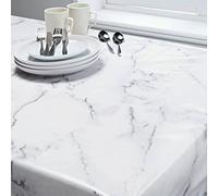 HOMELOX Marble Effect Tablecloth Wipe Clean Dining Table PVC TABLECLOTH Large and Small (132 x 230cm)