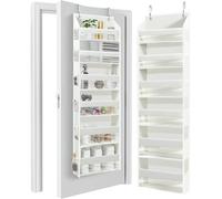 Homelux Theory 1 PC Heavy Duty Over the Door Organizer 55x14x6.7, 6 Large Front & 12 Side Pockets, Hanging Storage Closet Door Organizer for Bedroom, Bathroom and Baby Nursery Storage (Ivory)