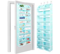 HOMELUX THEORY Heavy Duty Over the Door Organizer - Extra Wide Closet Organizers And Storage, Hanging Storage Door for Bedroom & Baby Nursery, 1PC Baby Blue