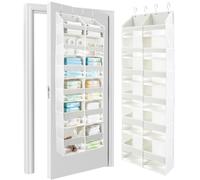 HOMELUX THEORY Heavy Duty Over the Door Organizer - Extra Wide Closet Organizers And Storage, Hanging Storage Door for Bedroom & Baby Nursery, 1PC Ivory