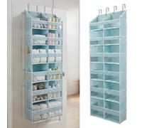 HOMELUX THEORY Heavy Duty Over the Door Organizer - Extra Wide Closet Organizers And Storage, Hanging Storage Door for Bedroom & Baby Nursery, 1PC Baby Blue
