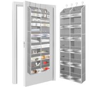 HOMELUX THEORY Heavy Duty Over the Door Organizer - Extra Wide Closet Organizers And Storage, Hanging Storage Door for Bedroom & Baby Nursery, 1PC Light Gray