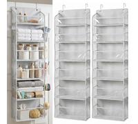 HOMELUX THEORY Over the Door Organizer, 6-Tier, 100D Fabric Transparent 2pc