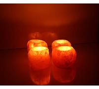 HOMELY 4 X Himalayan Crystal Rock Salt Candle Tea Light Holder Night Desk Candle LAMP