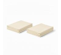 Homely Ideas- 2 Pack Cream Single 90 GSM Brushed Polyester Microfiber Flat Sheet - Easy Care Bed Sheet, Soft & Breathable Lightweight Bedding, Wrinkle & Fade Resistant,Everyday Luxury Comfort