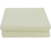 HOMELY IDEAS 200 Thread Count Cream Egyptian Cotton Flat Sheets, Rich Cotton, Breathable, Durable, Smooth, Comfortable & Soft Bed Sheet (CREAM, KING)