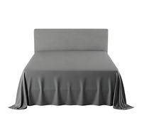 Homely Ideas Charcoal Super King 90 GSM Brushed Polyester Microfiber Flat Sheet - Easy Care Bed Sheet, Soft & Breathable Lightweight Bedding, Wrinkle & Fade Resistant,Everyday Luxury Comfort