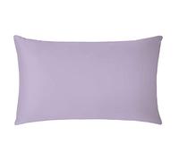 HOMELY IDEAS Housewife Pillowcases 2 Pack - Standard Polycotton Pillow Covers with Envelope Closure - Soft Breathable Easy Care Plain Dyed Bed Pillow Cases for Bedroom - Lilac (50x75cm)