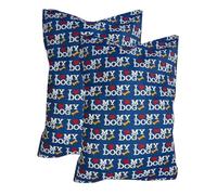 HOMELY IDEAS Large Dog Bed Cushion - Luxury Soft Pet Bed for Medium & Large Dogs - Comfortable Pack of 2 Support Sleeping Cushion with Printed Zipper Cover - Durable Indoor Pet Bed (95x70x4cm)