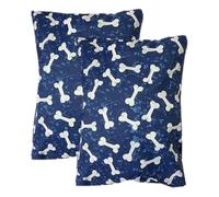 HOMELY IDEAS Large Dog Bed Cushion - Luxury Soft Pet Bed for Medium & Large Dogs - Comfortable Pack of 2 Support Sleeping Cushion with Printed Zipper Cover - Durable Indoor Pet Bed (95x70x4cm)