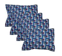 HOMELY IDEAS Large Dog Bed Cushion - Luxury Soft Pet Bed for Medium & Large Dogs - Comfortable Pack of 4 Support Sleeping Cushion with Printed Zipper Cover - Durable Indoor Pet Bed (95x70x4cm)