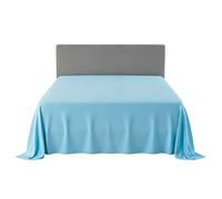 Homely Ideas Sky Blue Super King 90 GSM Brushed Polyester Microfiber Flat Sheet - Easy Care Bed Sheet, Soft & Breathable Lightweight Bedding, Wrinkle & Fade Resistant,Everyday Luxury Comfort