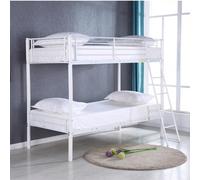 homely metal bunk bed in white