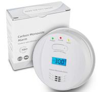 HOMELYLIFE Carbon Monoxide Detector, Battery Operated Carbon Monoxide Alarm with LCD Digital Display, 10 Year Sensor Life, EN 50291:2018 CO Alarms Include Replaceable Battery for Home Safety