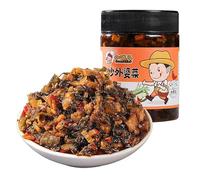 Homemade Chinese pickled vegetables, delicious crisp gongcai, mixed noodle sauce, spicy radish, chili sauce, Breakfast Pickles, Ready to eat seasoned side dishes (Waipocai280g,1can)