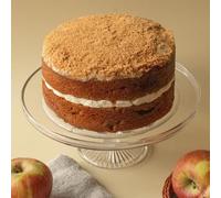 Homemade Gluten Free Apple Crumble Layer Cake, Cinnamon Sponge with Real Apple Chunks, Vanilla Buttercream, Sweet Crumb Topping, Autumn Dessert