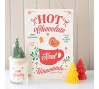 Homemade Hot Chocolate Hanging Sign for Cocoa Stations, Winter Décor, and Holiday Decorations