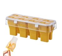 Homemade Ice Lolly Molds, Silicone Maker - 8 Grid Mould,Ice Lolly Molds Easy Release Ice Lolly Machine, Washable in