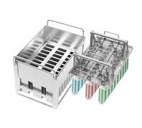 Homemade Ice Lolly Molds with Holder, Ice Pop Molds Reusable Flat Head Fast Freezing Ice Treat Maker(30pcs Flat Head)