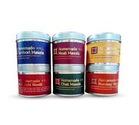 Homemade Indian Food Mumbai Magic - Indian Spice Gift Set | 6 x 40g Tins | Chaat Masala, Stir Fry Masala, Mirchi Masti, Meat Masala, Tandoori Masala & Kitchen King | Authentic Mumbai Spice Collection