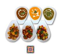 Homemade Indian Food - Veg Curry Affair Celebration Pack | Authentic Vegetarian Indian Curries + Chutney | Shahi Paneer, Aloo Gobi & More | 650ml Each | Frozen & Ready-to-Heat | Serves 10