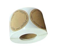 Homemade Love Sticker Paper Round Adhesive Jar Canning Labels with 2 Lines for Writing Gift Packing 500 Per Roll Baking Jar Labels Bulk