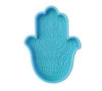 Homemade Mold Coffee Khamsah Hand for Creative Silicone Fatima Hand Placemat for Craft Round with Storage