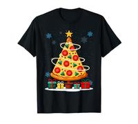 Homemade Pepperoni Pizza Slice Christmas Tree Light Crustmas T-Shirt
