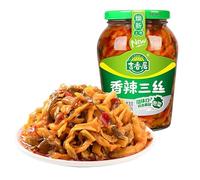 Homemade pickled pickled Chinese cabbage cowpea 330g/can, Chinese snacks, pickles, instant food, appetizers, main food side dishes, vegetable pickles, leisure snacks (Spicy Three Shreds,2cans)