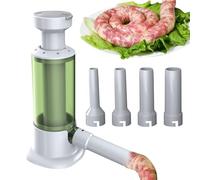 Homemade Sausage Machine - PP 5.5x10.5cm | Manual Sausage Vertical Meat Filling Machine with 4 Tubes | Food Grade Kitchen Sausage Machine for Easy Cooking Made
