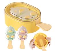 Homemade Silicone Popsicle Molds Mini duck Shapes, Popsicles Mold With Reusable Plastic Sticks,Ice Cream Molds,Food Grade Ice Pop Molds, Ice Popsicle Maker (Yellow)