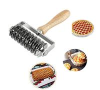Homemade Stainless Steel Dough Lattice Roller Cutter Bread Pastry Baking Tool Dough Docker Needle Roller Wheel