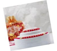 Homemade Traditional Red and White Beads Set of 2 Rakhi for Brother Bhaiya | Tie a Sacred Thread of Rakhi on this Joyful Raksha Bhandhan Occasion with Greeting Card, Gift Pouch and Envelope |