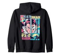 Homemade Warrior - Retro Manga Samurai Aesthetic Zip Hoodie