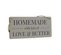 Homemade with Love and Butter Plywood Hanging Kitchen Sign (smlsgn-ha23-homebutter)