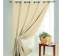 HomeMaison Blackout Curtain M1 Fire Proof Curtain 240 x 260 cm Off-White