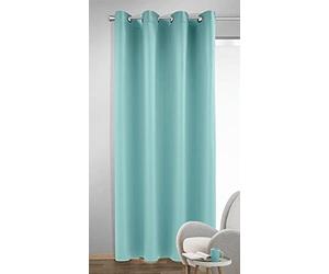 HomeMaison Blackout Curtain, Polyester, Ice Blue, 245x140 cm