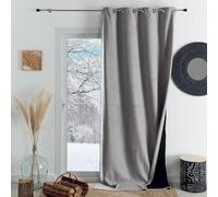 HomeMaison.com Insulating Curtain - Thermal Curtain - Blackout Curtain - Pearl Grey Curtain - Curtain 250 x 260 cm