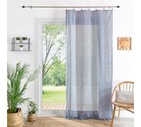 HomeMaison.com Muslin Net Curtain - Plain - Blackout Net Curtain - Blue Net Curtain - 140 x 240 cm
