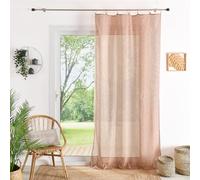 HomeMaison.com Muslin Net Curtain - Plain - Blackout Net Curtain - Yellow Ochre - Net Curtain 140 x 240 cm
