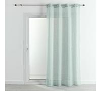 HomeMaison.com Traditional Net Curtain - Plain Linen Effect Curtain - Aqua Curtain - Curtain 140 x 240 cm - Silver Eyelet Curtain - Modern Window Curtain