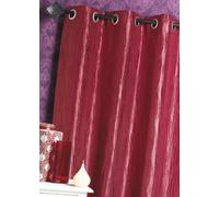 Homemaison - Crinkled Taffeta Curtain - Plain Elegance - 8 Round Silver Eyelets Ø 4 cm - Living Room Bedroom Office Window - 135 x 260 cm - Taupe