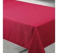 Homemaison - Esprit Bord de Mer Rectangular Outdoor Tablecloth - Coated Polyester - Stain Resistant and Waterproof - Ideal for Garden and Kitchen - 145 x 240 cm - Red