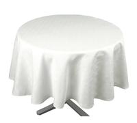 Homemaison - Round Outdoor Tablecloth Esprit Bord de Mer - Coated Polyester - Stain Resistant and Waterproof - Ideal for Garden and Kitchen - Holds 4 to 6 Guests - Diameter 160 cm - Ecru